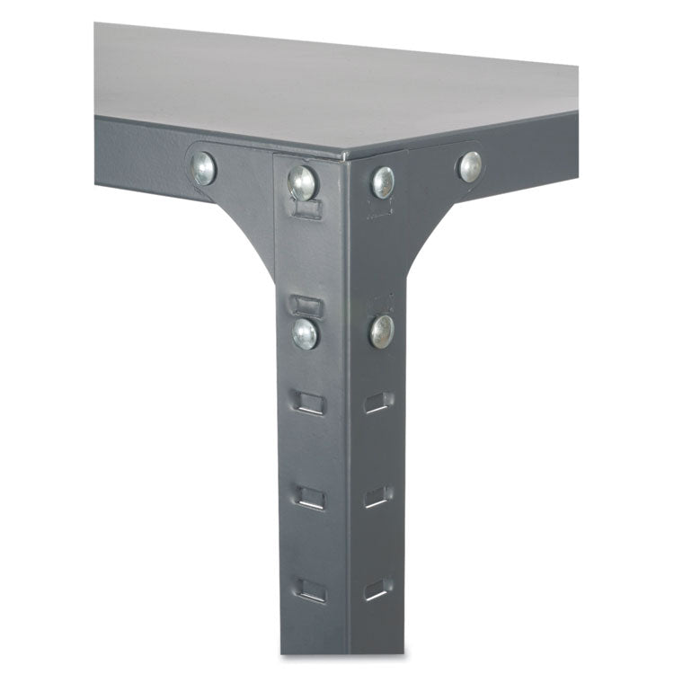 Commercial Steel Shelving Unit, Six-Shelf, 36w X 24d X 75h, Dark Gray