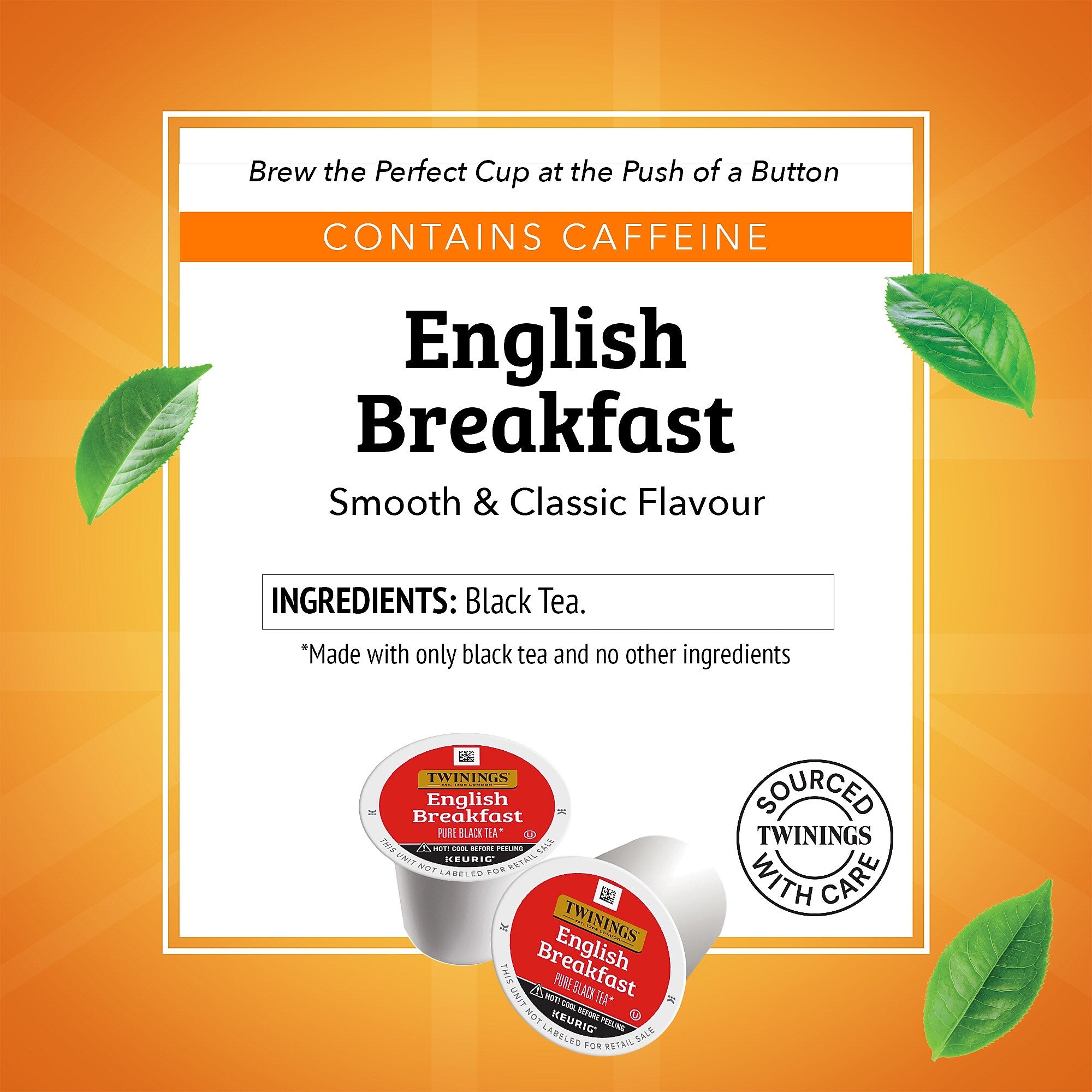 Twinings English Breakfast Black Tea, Keurig® K-Cup® Pods, 24/Box (TNA85780)