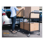 Bostitch Stowaway 2-Shelf Metal Mobile Folding Cart, Black (BOSBSACLGBLK)