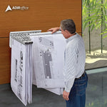 AdirOffice Steel Hanging Wall File, For Blueprint & Large-Format Files, White (617-WHI-KIT1)