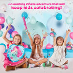 JITTERYGIT Mermaid Pinata Treasure Hunt Under the Sea Game Set, 2 in 1 Pieces/Pack (MERMAID-PINATA - BLUE & PINK)