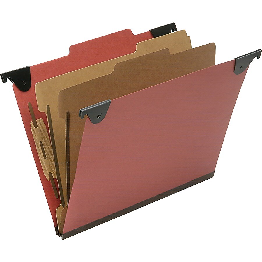 AbilityOne Heavy Duty Hanging File Folder, 3-Tab, Letter, Brown, 10/Box (NSN6816534)