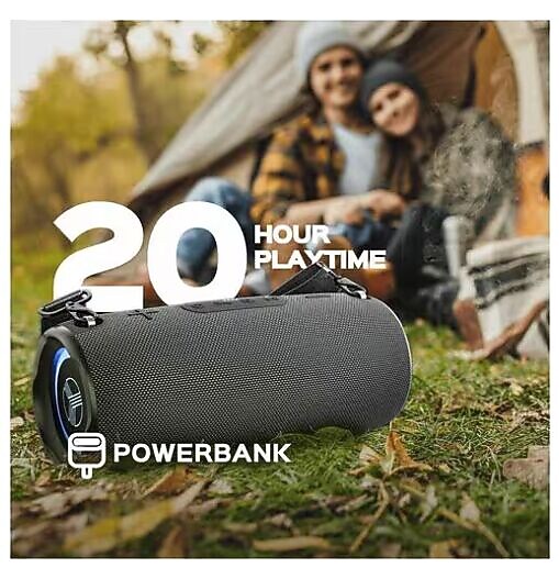 Treblab HD-MAX Wireless Bluetooth Speaker, Waterproof, Gray (HD-MAX-GR)