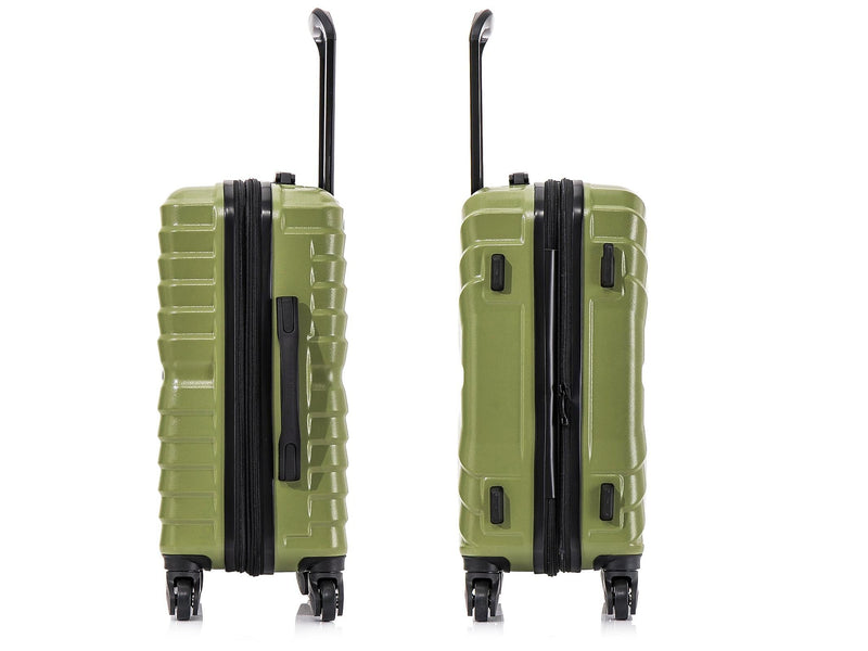 InUSA Aurum 23.65" Hardside Carry-On Suitcase, 4-Wheeled Spinner, Green (IUAUR00S-GRN)