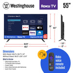Westinghouse 55″ Edgeless 4K UHD Roku TV (WR55EX4300)