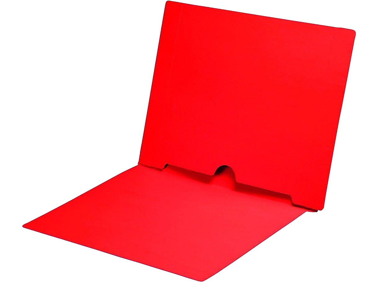 Medical Arts Press End Tab File Folder, Straight Cut, Letter-Size, Red, 50/Box (S-09017-RED)