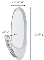 Command Medium Oval Hooks, 2 lb., 2/Pack (17091CLR-ES)