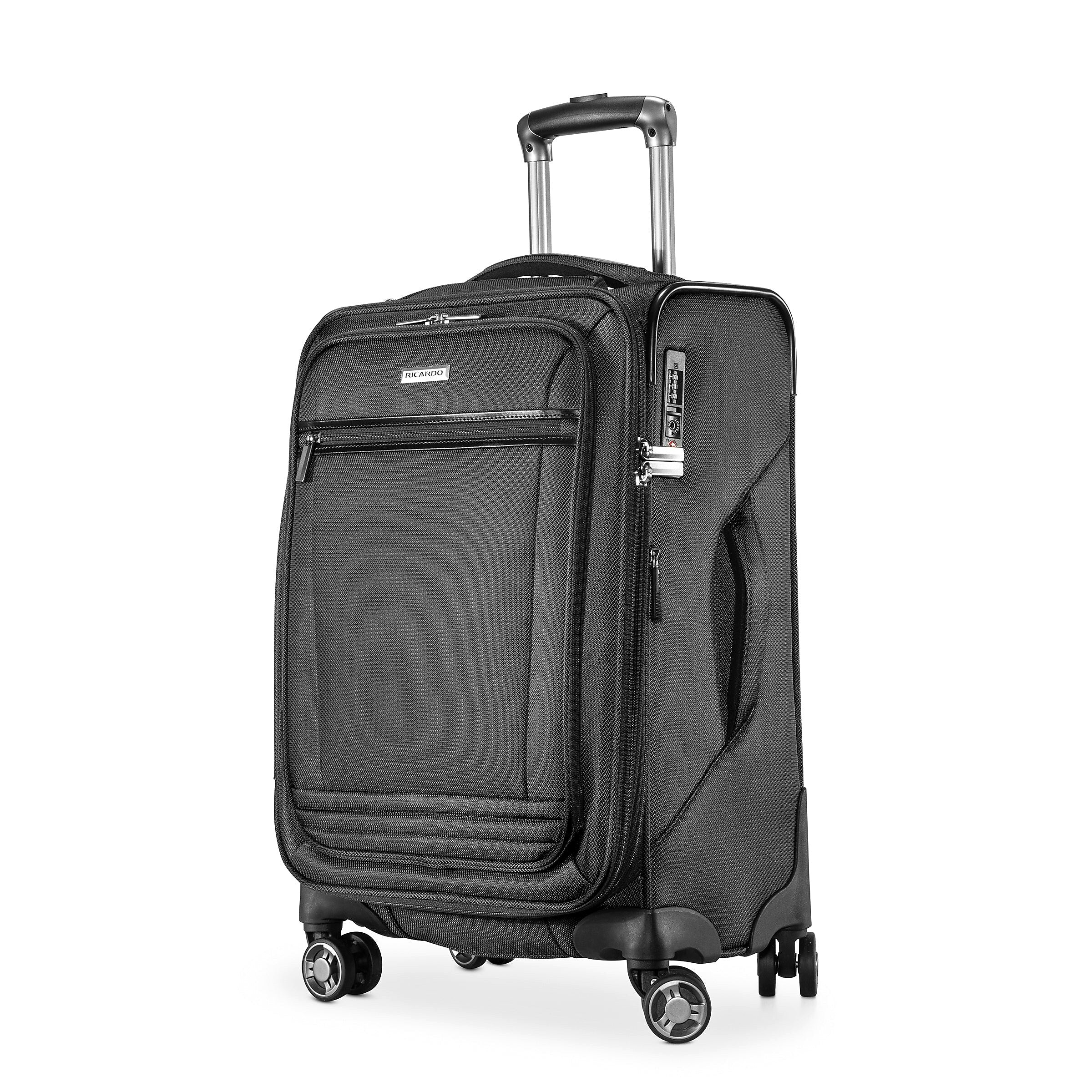Ricardo Beverly Hills Avalon 22.5" Carry-On  Suitcase, 8-Wheeled Spinner, Black (135-20-001-4WB)