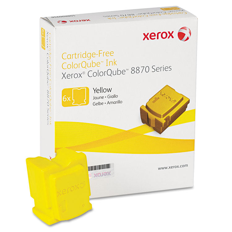 108r00952 Solid Ink Stick, 17,300 Page-Yield, Yellow, 6/box