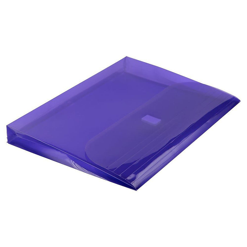 JAM Paper Poly Binder Pocket, 3-Hole Punched, Purple, 12/Pack (218VB1PU)