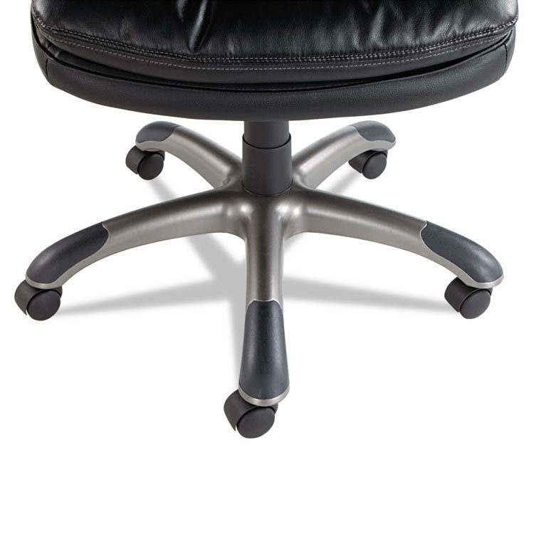 Executive Swivel/tilt Bonded Leather High-Back Chair, Supports Up To 250 Lb, 18.50" To 21.65" Seat Height, Black