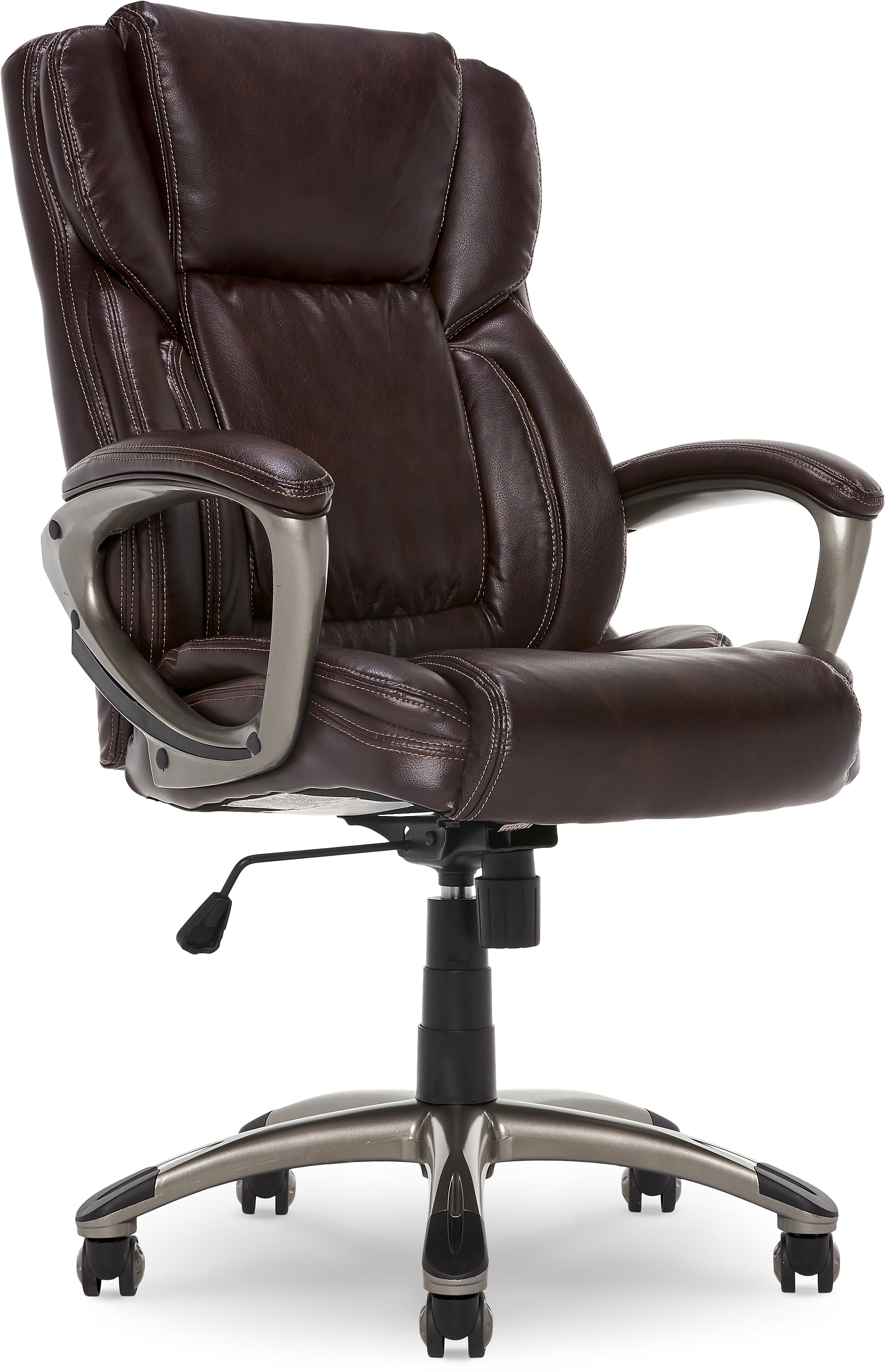 Serta Garret Ergonomic Bonded Leather Swivel Executive Chair, Biscuit Brown (CHR200090)