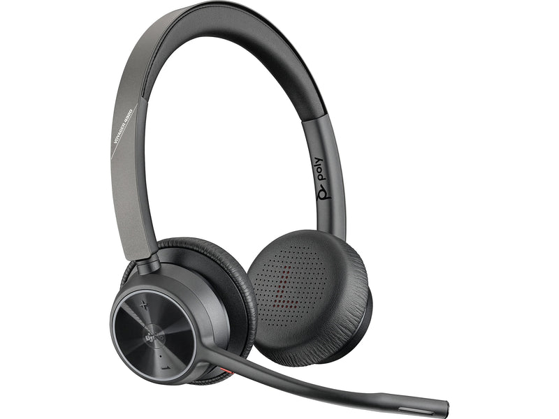 Poly Voyager 4300 UC Series Wireless Bluetooth Stereo Headset, USB Type-A, MS Certified (77Y98AA)