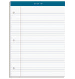 TOPS Double Docket Notepad, 8.5" x 11.75", Wide Ruled, White, 100 Sheets/Pad (63379)