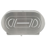 Toilet Tissue 2 Roll Dispenser, Jumbo, 20.81 x 5.31 x 11.38, Satin-Finish Stainless Steel