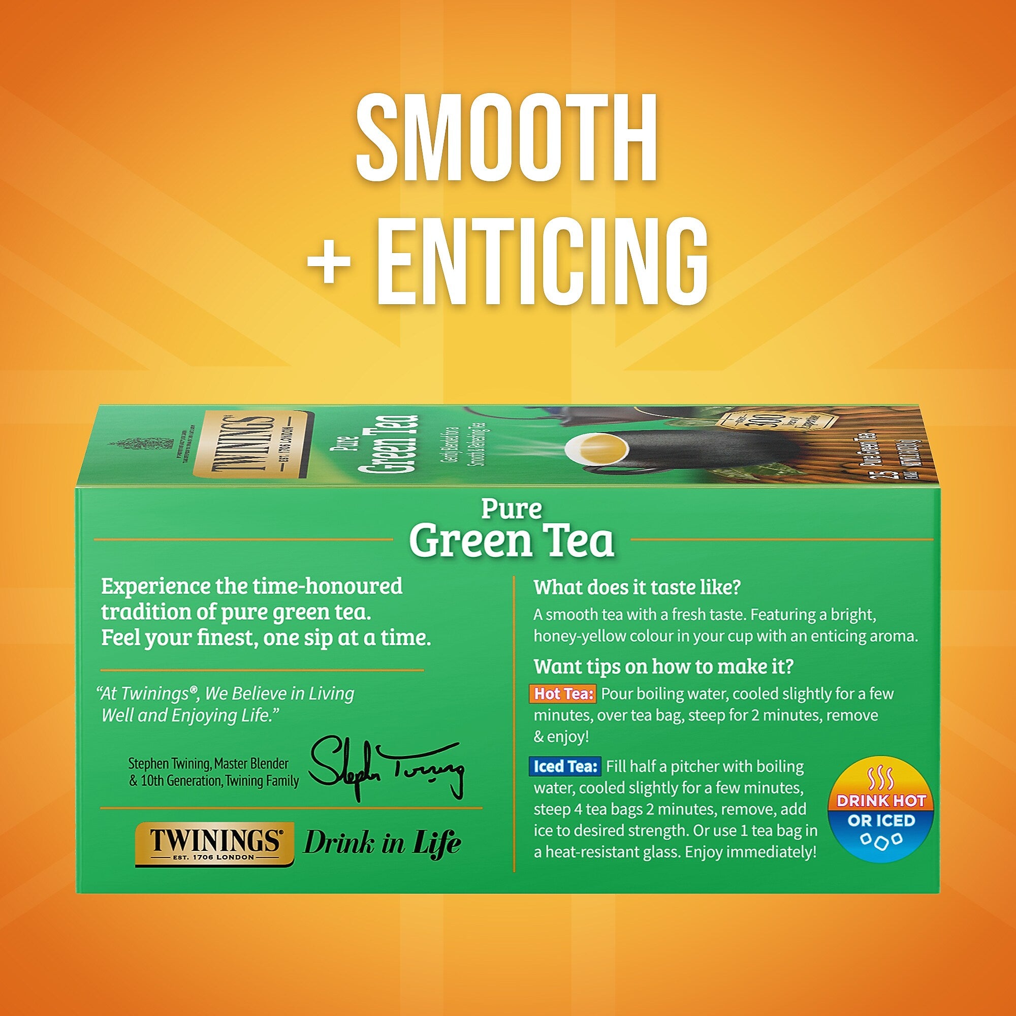 Twinings Green Tea Bags, 25/Box (TNA51732)