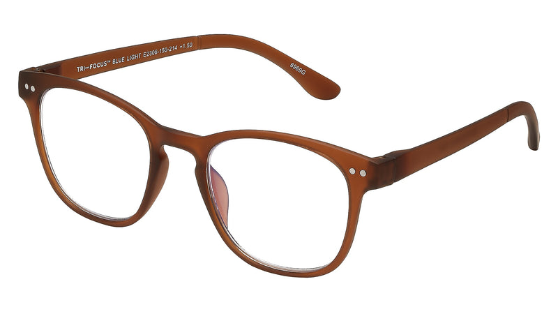 SAV Tri-focus Blue Light +1.50 Reading Glasses, Brown (E2306)