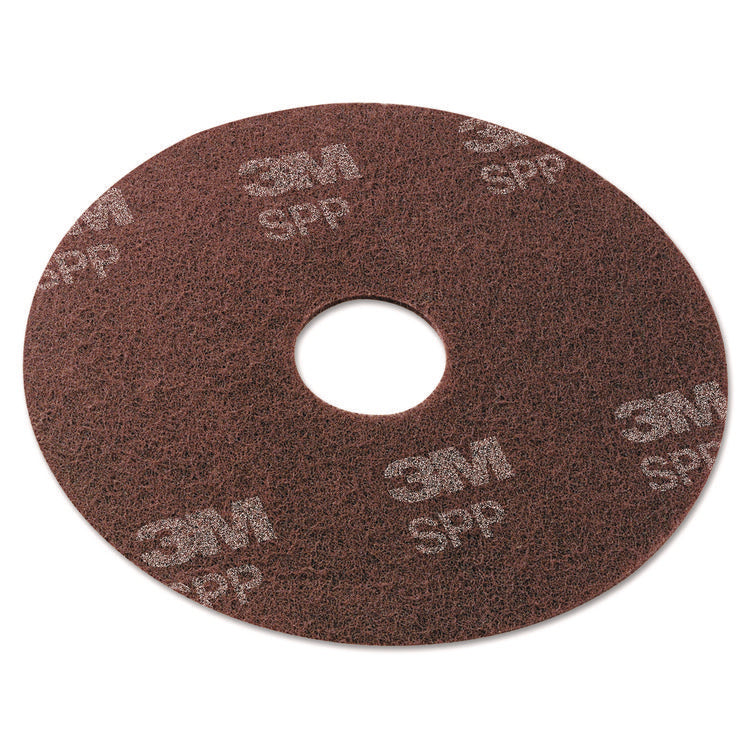 Surface Preparation Pad, 18" Diameter, Maroon, 10/carton