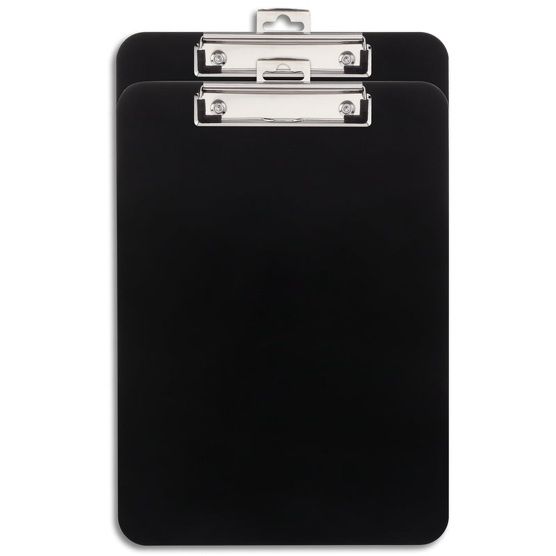 Staples® Plastic Clipboard, Letter Size, Black, 2/Pack (ST10530-CC)