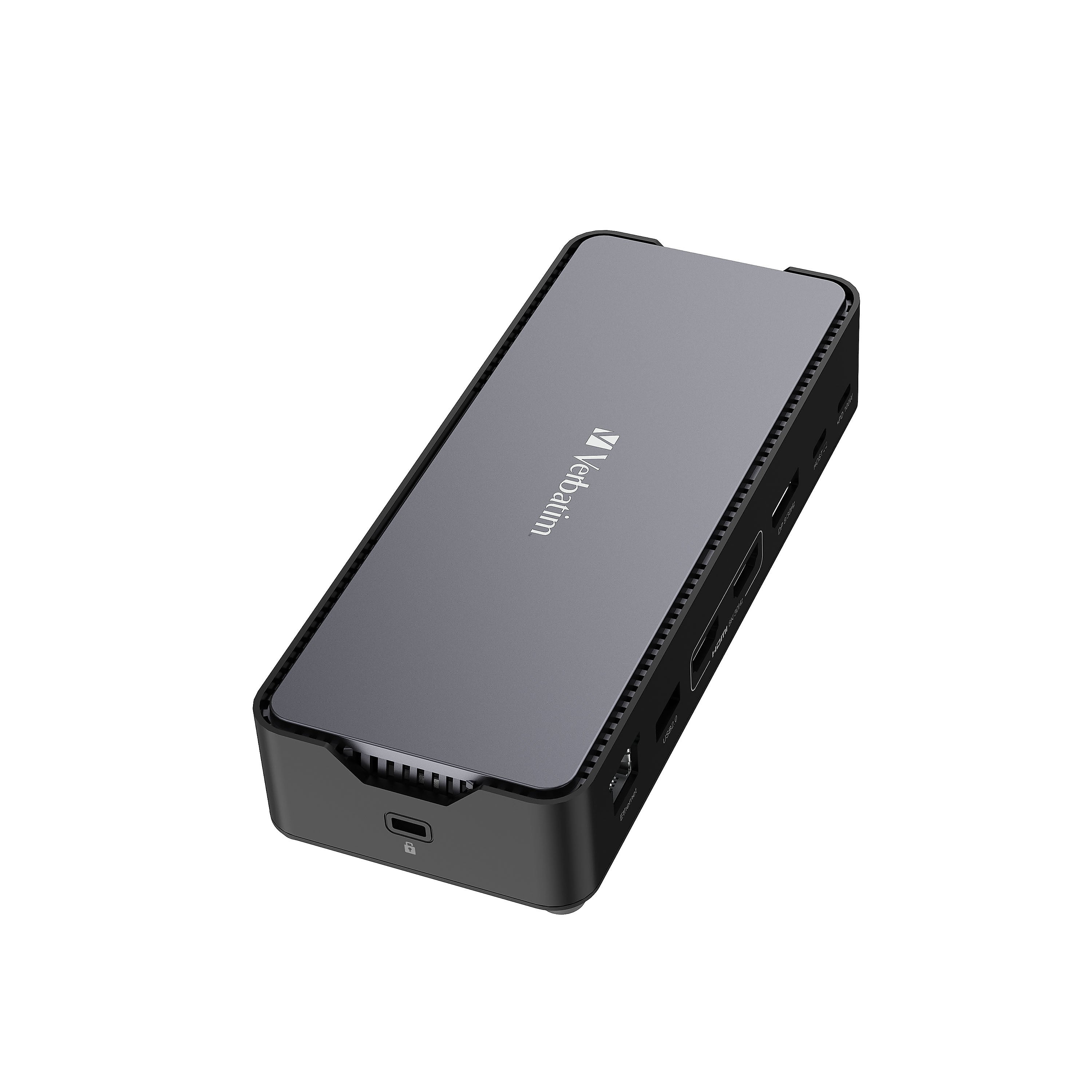Verbatim USB-C Pro Universal 15-in-1 Docking Station for Windows 11/10/8, MacOS x 10.4 or above Laptop (32171)