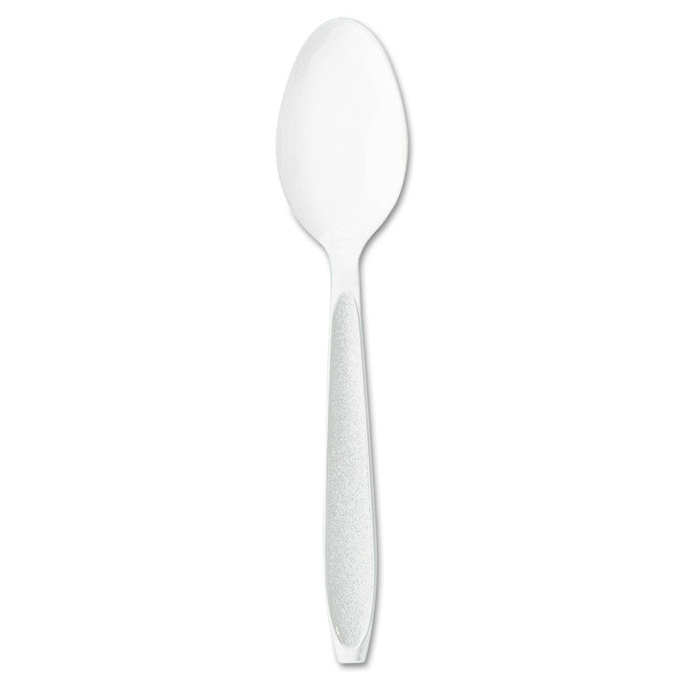 Impress Heavyweight Full-Length Polystyrene Cutlery, Spoon, Plastic, White, 1,000/Carton