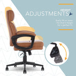 Click365 Classic Ergonomic Bonded Leather Swivel Executive Chair, Cognac (CCHR10022A)