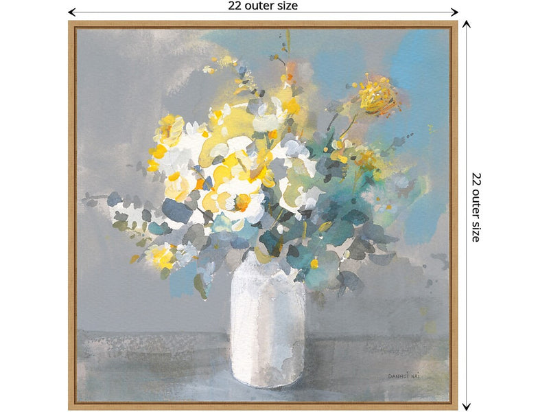Amanti Art Touch of Spring I White Vase, Canvas, 22" x 22" (A42675516167)