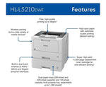 Brother HL-L5210DWT Monochrome Laser Printer with Dual Trays, Wireless
