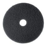 Low-Speed High Productivity Floor Pads 7300, 17" Diameter, Black, 5/carton