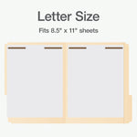 Pendaflex File Folder, 1-Tab, Assorted, Letter Size, Manila, 50/Box (1006993)