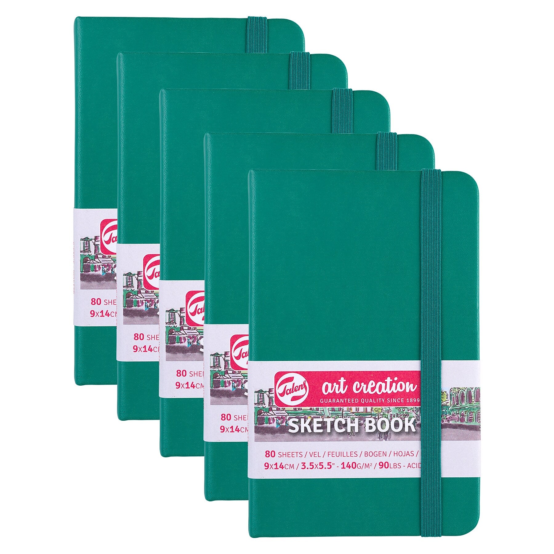 Talens Art Creation 3.5" x 5.5" Sketch Book, 80 Sheets/Book, 5/Bundle (TLN9314331M-5)
