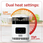 Black & Decker 1500-Watt Portable Ceramic Electric Heater, White (BH1607)