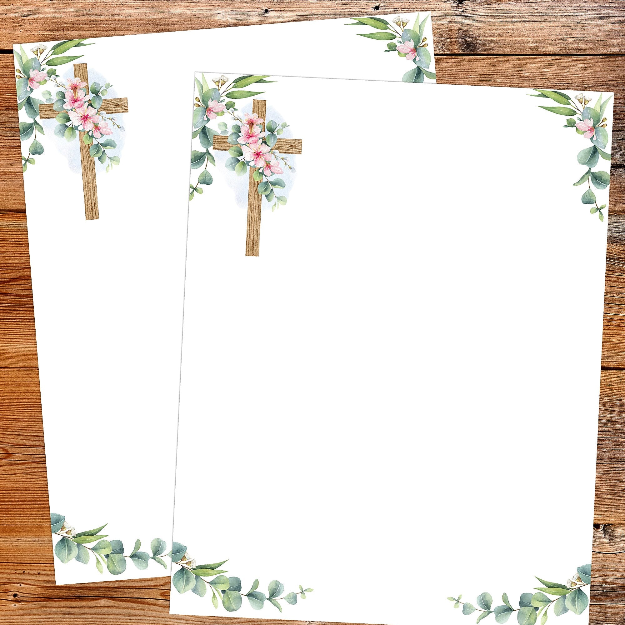 Great Papers Floral Faith Elegance Everyday Letterhead, Multicolored, 50 Sheets/Pack (2025007)