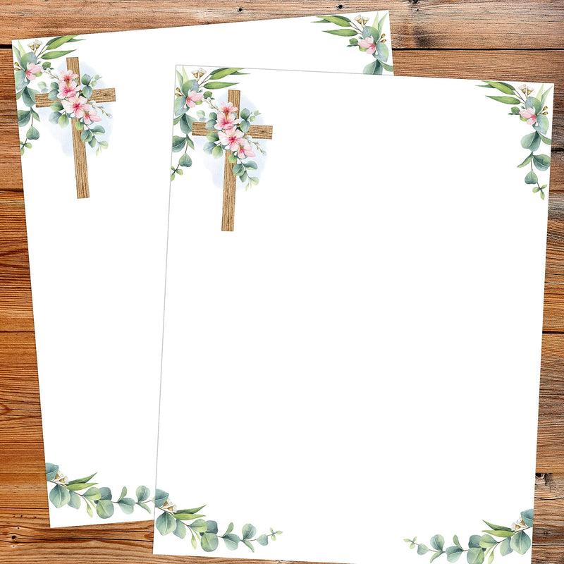 Great Papers Floral Faith Elegance Everyday Letterhead, Multicolored, 50 Sheets/Pack (2025007)