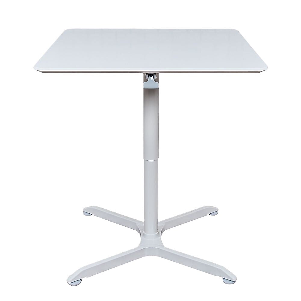 Luxor 32" Square Height Adjustable Café Table, White (LX-PNADJ-32SQ)