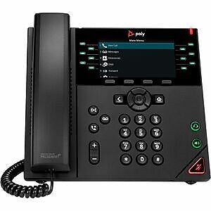Poly Voice VVX 450 VOIP Phone with Digital Answering, Black (8B1L7AA#AC3)