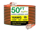 GoGreen Power 50' Indoor/Outdoor Extension Cord, 16 AWG, Orange (GG-13750)