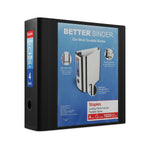 Staples 4" 3-Ring Better Binder, D-Ring, Black (44103)