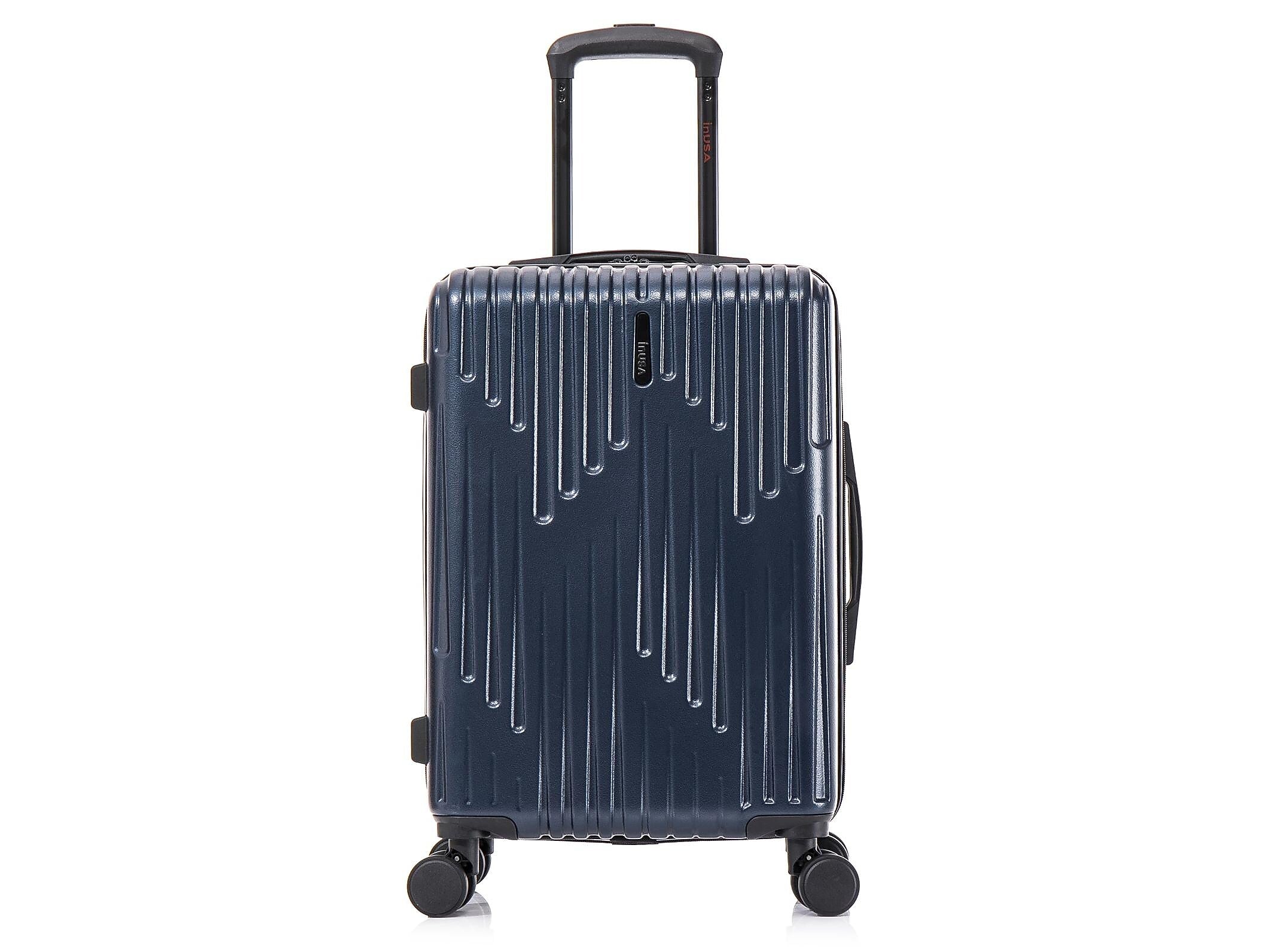InUSA Drip 20" Hardside Carry-On Suitcase, 4-Wheeled Spinner, TSA Checkpoint Friendly, Blue (IUDRI00S-BLU)