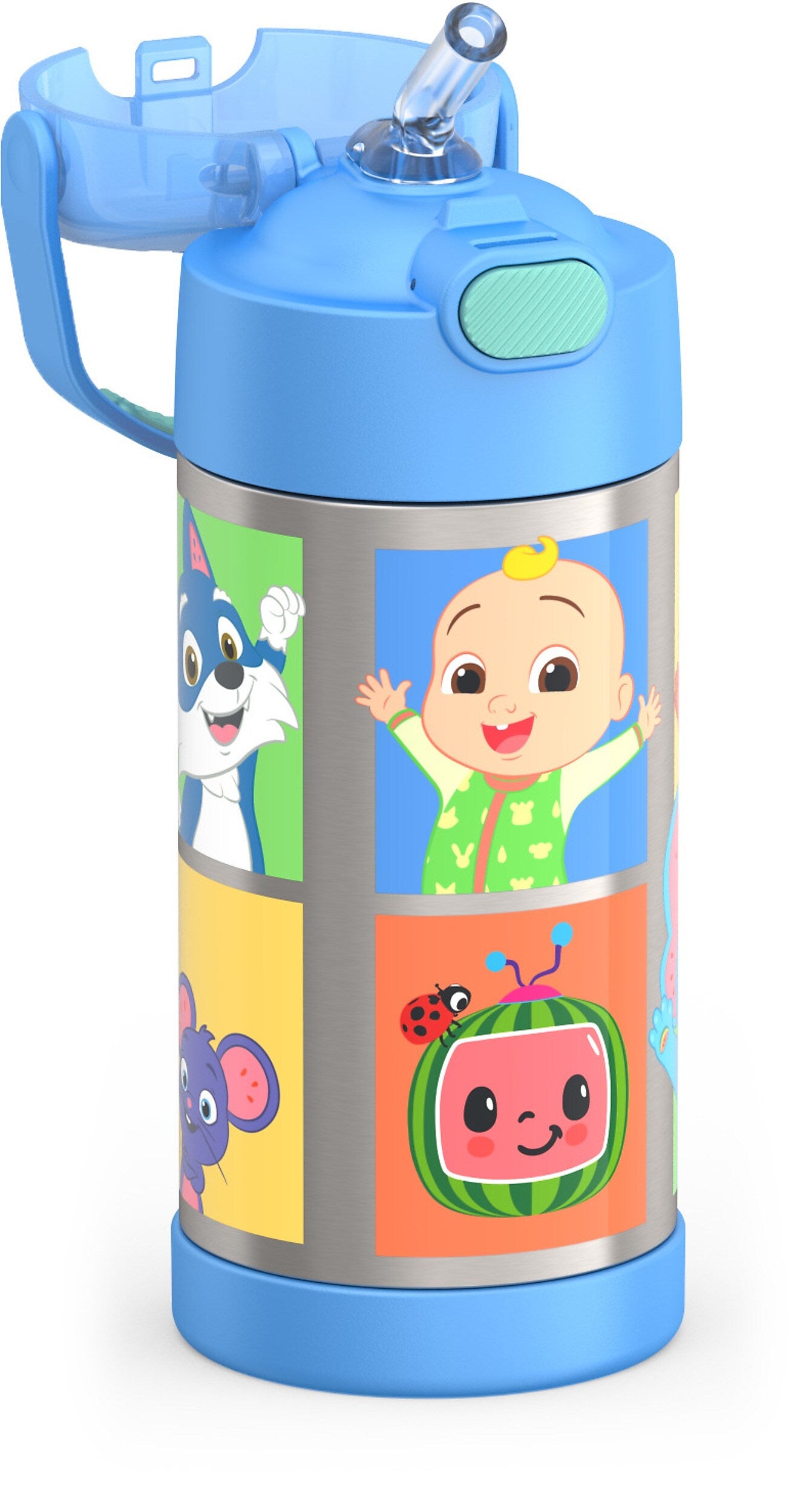 Thermos FUNtainer Cocomelon Stainless Steel Vacuum Insulated Water Bottle, 12 oz. (EAF4104CC6)