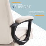 Click365 Ergonomic Velvet Swivel Executive Chair, Taupe (CCHR10024D)