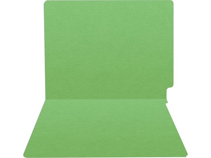 Medical Arts Press Heavy-Duty End Tab File Folder, Straight Cut, Letter-Size, Green, 40/Box (S-09458-GRN)