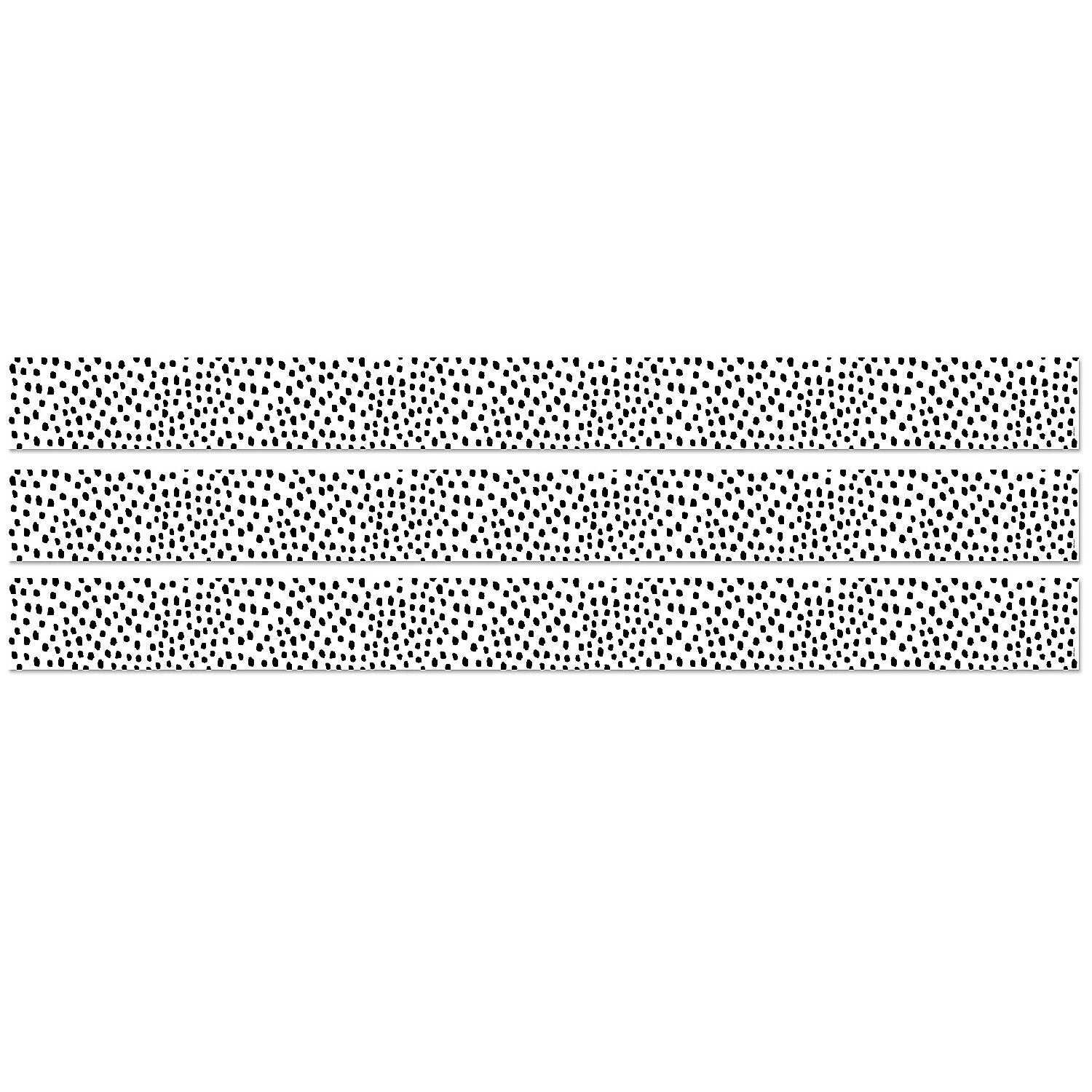 Creative Teaching Press® Straight Border, 3" x 144', Black Messy Dots on White (CTP10451-3)