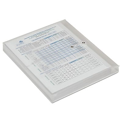 AbilityOne SKILCRAFT String Tie Side-load Expansion Envelopes, Document, Letter, String Tie, Polypropylene, 5/Pack, Clear