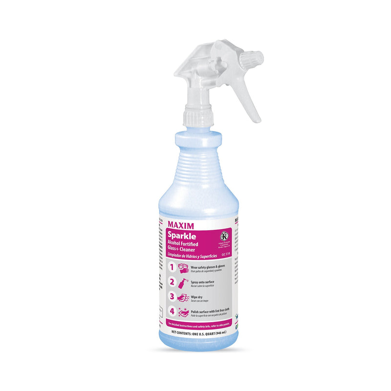 Maxim RTU Sparkle Glass Cleaner, Safe-to-Ship, 32 oz Bottle, 6/Carton (MLB05180086)