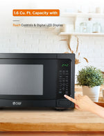 Commercial Chef 1.6 Cu. Ft. Countertop Microwave, Black (CHM16MB6)