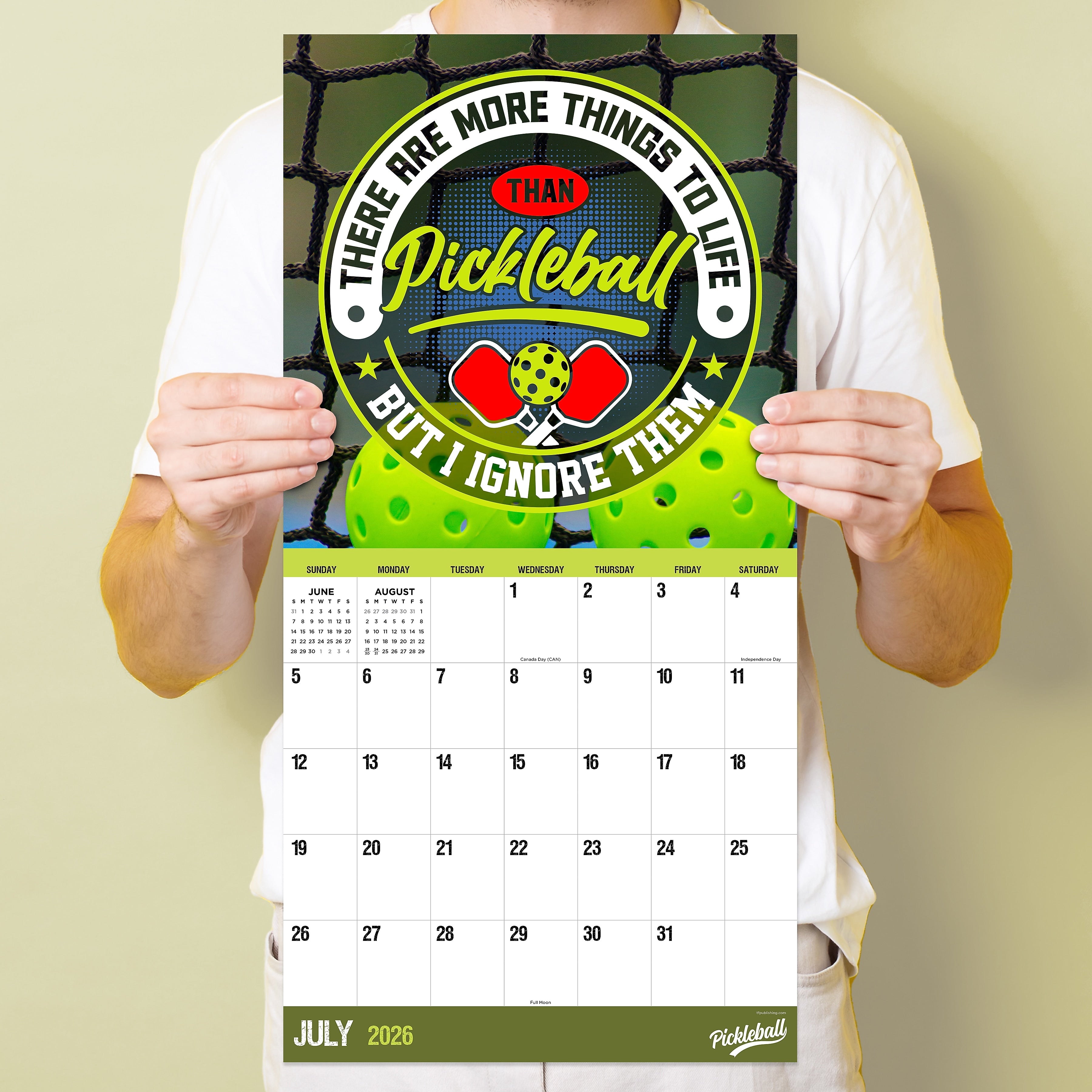 2026 TF Publishing Pickleball Is Life 12" x 12" Monthly Wall Calendar (26-1112)