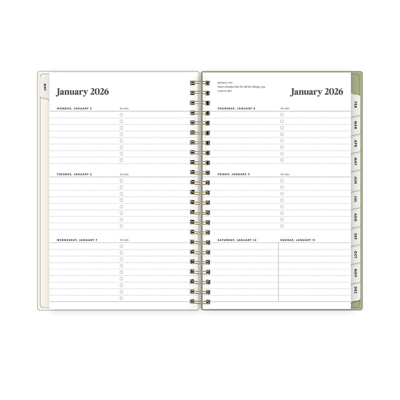 2026 Blue Sky The Everygirl Meena 5" x 8" Calendar Year Weekly & Monthly Planner, Plastic Cover, Multicolored (156264)