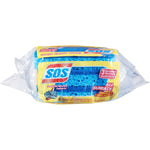 S.O.S All Surface Scrubber Sponge, 3 Sponges/Pack, 8 Packs/Case (91028)