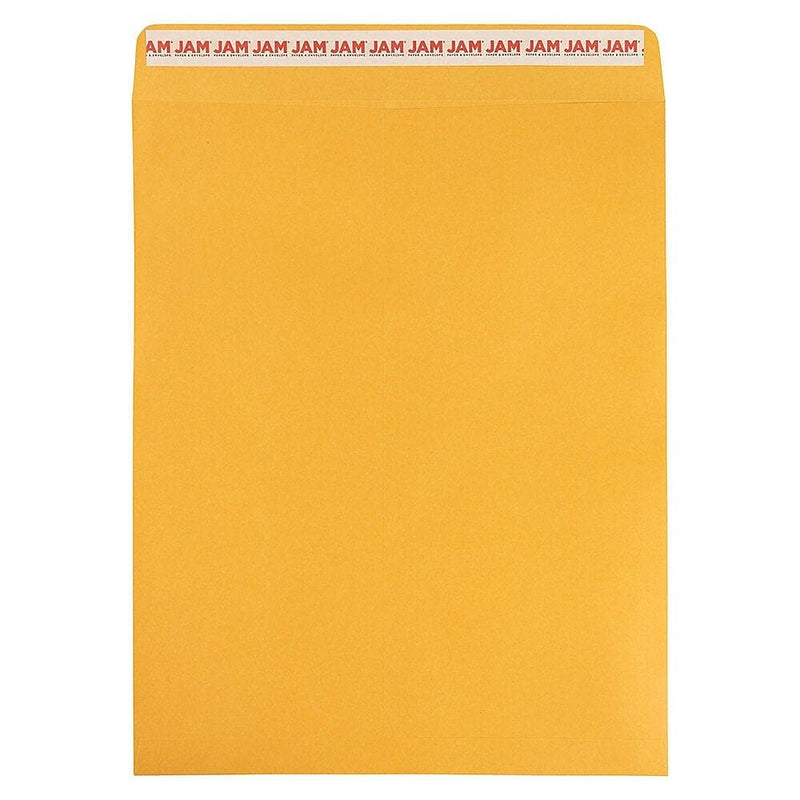 JAM Paper Self Seal Catalog Envelope 11 1/2" x 14 1/2", Brown Kraft Manila, 50/Pack (13034235i)